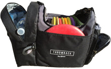 Load image into Gallery viewer, The Throwback Sack - Frisbee Disc Golf Bag with Cooler and Extra Padding, Comfortable Strap - Holds 12-15 Discs and 6 Cold Drinks