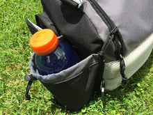 Load image into Gallery viewer, The Throwback Sack - Frisbee Disc Golf Bag with Cooler and Extra Padding, Comfortable Strap - Holds 12-15 Discs and 6 Cold Drinks