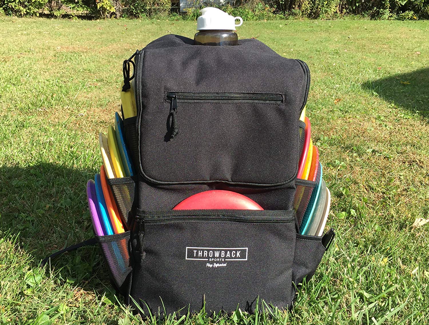 Throwback All Day Pack - Disc Golf Backpack with Oversize Cooler Built-in - Frisbee Disc Golf Bag with 16 Disc Capacity